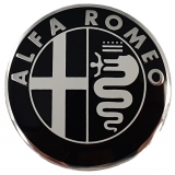 Alfa Romeo Emblem Metall selbstklebend fr Lenkradnabe D40 mm wei/schwarz 147 156 159 GT Stelvio Giulia Giulietta Mito